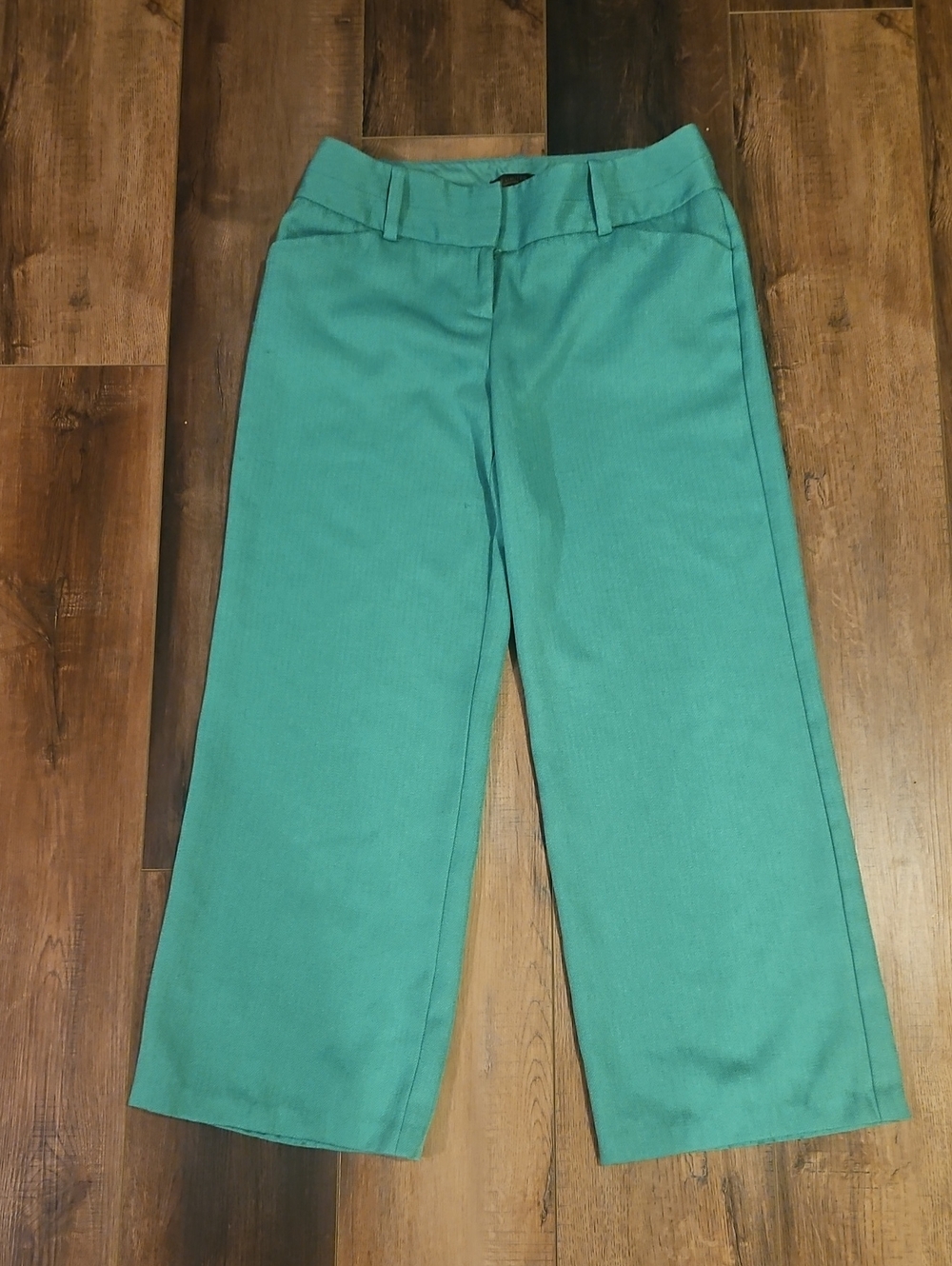 The Limited Green Wide-Leg Petite Pants